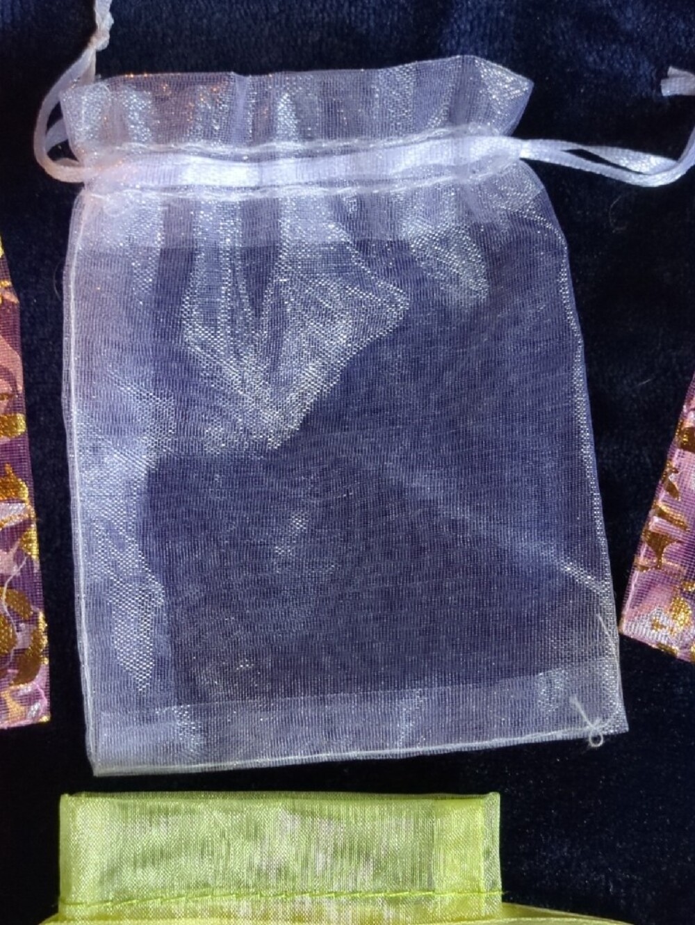 9 Assorted Sheer Organization Drawstring Gift Bags - Multi-Color - Picture 5 of 8